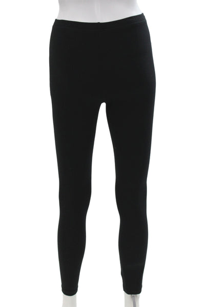 Uniqlo Womens Ankle Cotton Leggings Black Classic Fall Size M