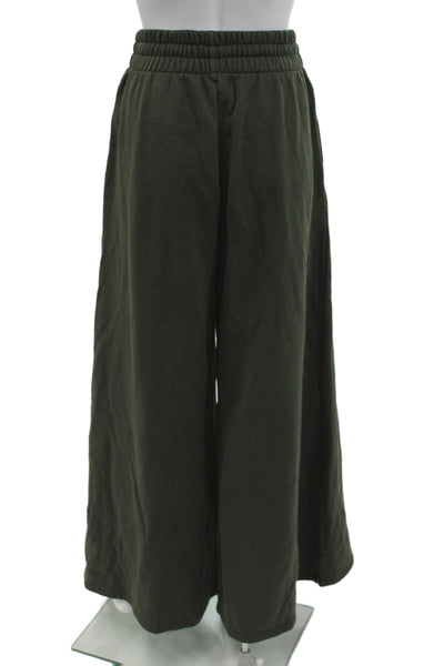 Les Tien Womens Green Cotton Drawstring Sweatpants Athleisure Size 28