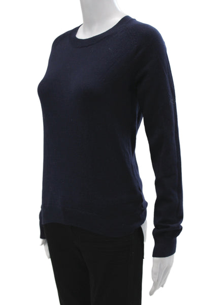 Majestic Filatures Womens Pullover Sweater Blue Organic Cotton Crewneck Size 1