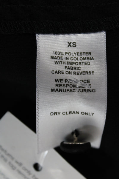 Nonchalant Label Womens Cropped Sleeveless Black Blouse 80s Size XS