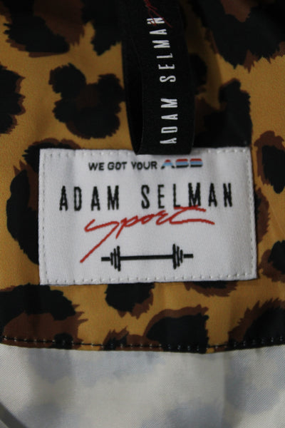 Adam Selman Women Anorak Jacket Leopard Print Multicolor Zip Size S