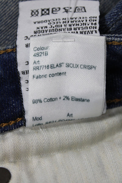 R13 Women Skinny Jeans Blue Cotton Blend Mid Rise Inseam 24 Size 27