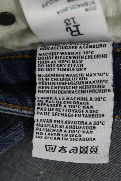 R13 Women Skinny Jeans Blue Cotton Blend Mid Rise Inseam 24 Size 27
