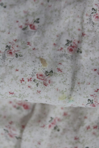 Bonpoint Girls Sleeveless Scoop Neck Floral Printed Top White Pink Size 3