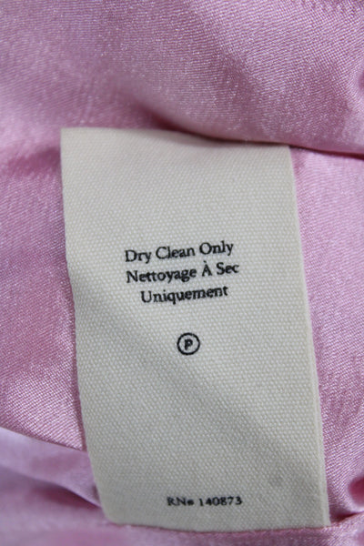 Love Shack Fancy Girls Back Zip Knee Length Tweed Skirt White Pink Size 12
