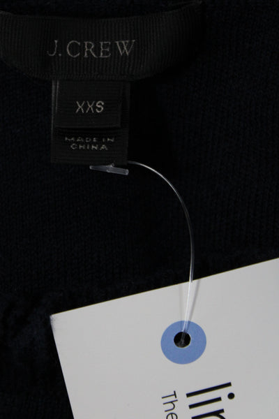 J Crew Womens Mock Neck Cotton Pullover Sweater Blue Long Sleeve Size 2XS