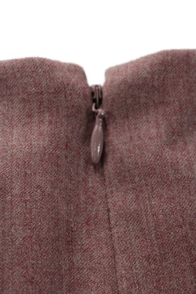 J Crew Womens Blouson Sleeveless Cowl Neck Wool Pink Short Dress Zip Size 0