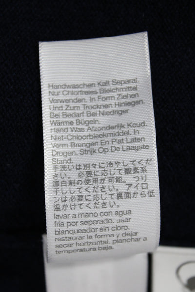 Madewell Women Pullover Sweater Short Sleeve Crew Neck Cashmere Blue Size S
