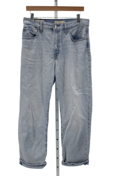 Levis Womens Straight Blue Jeans Mid Rise 100% Cotton Button Fly Size 29