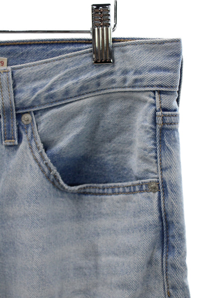 Levis Womens Straight Blue Jeans Mid Rise 100% Cotton Button Fly Size 29