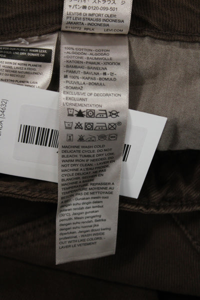Levis Womens Wide-Leg Brown Jeans Mid-Rise 28in Size 29