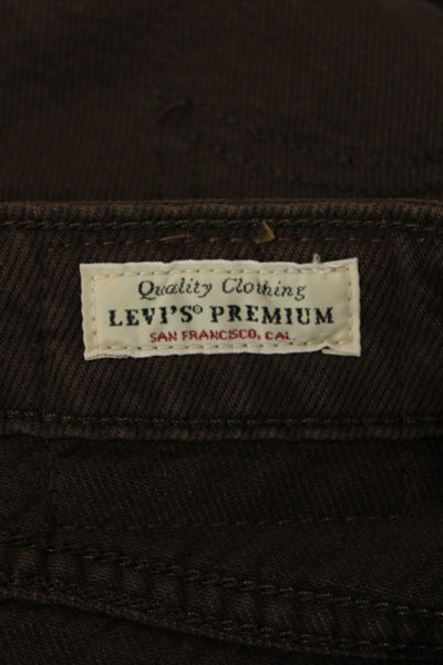 Levis Womens Wide-Leg Brown Jeans Mid-Rise 28in Size 29