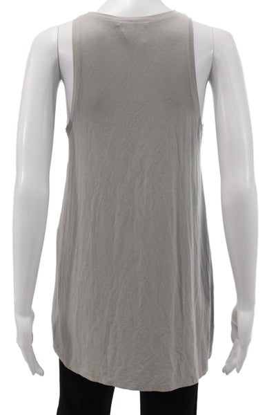 Vince Womens Basic Scoop Neck Tank Gray Micro Modal Sleeveless Size M