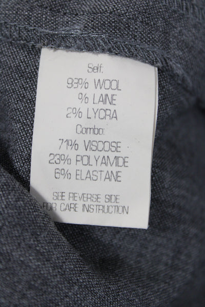 Theory Women Sheath Dress Black Wool Scoop Neck Sleeveless Mid-Calf Size 12