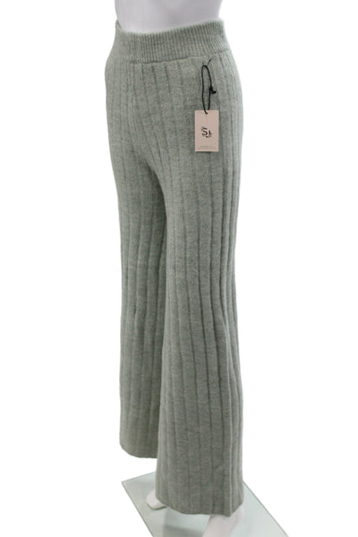 Sincerely Jules Women Wide Leg Pants Green Acrylic Size XS