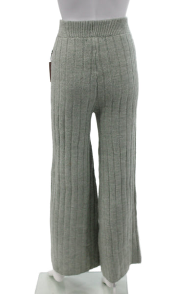 Sincerely Jules Women Wide Leg Pants Green Acrylic Size XS