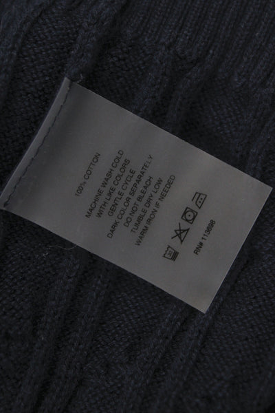 Margaret OLeary Women Cardigan Blue Collared Long Sleeve Cotton Size XS