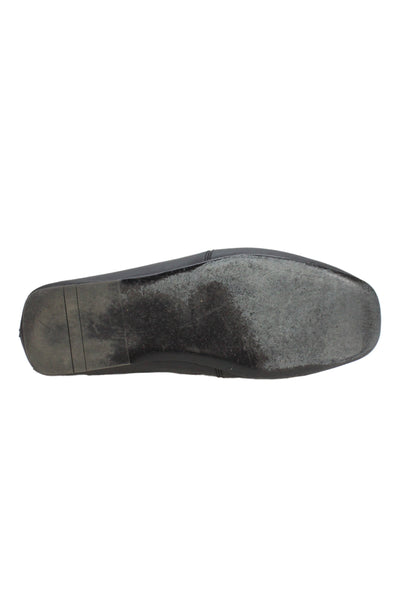 Ferragamo Mens Slip On Round Toe Leather Loafers Black Size 10.5 EE