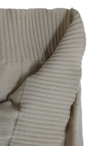 Valentino Garavani Women Knit Polka Dot Pullover Beige Size 42
