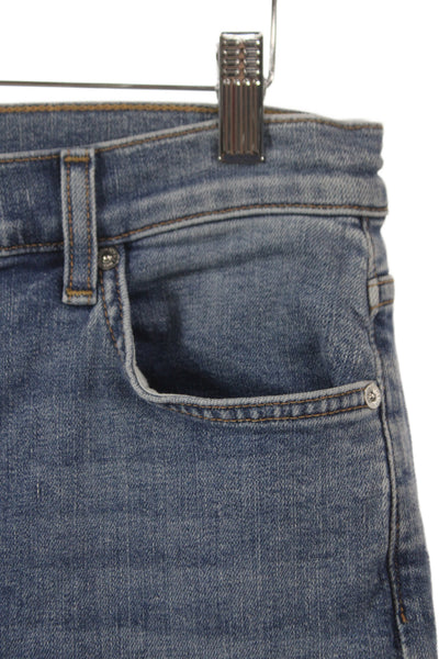 7 For All Mankind Women Cropped Blue Jeans Mid Rise Inseam 25 Size 30