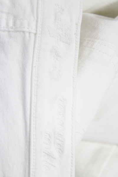 7 For All Mankind Women Ankle Jeans White Cotton Blend Mid Rise Size 32