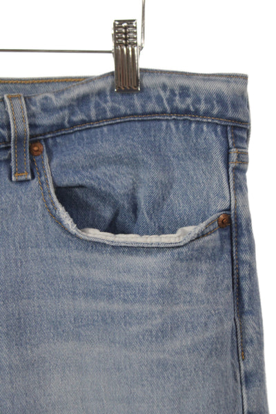 Levis Women Straight Jeans Blue High Rise 26 Inseam Size 33