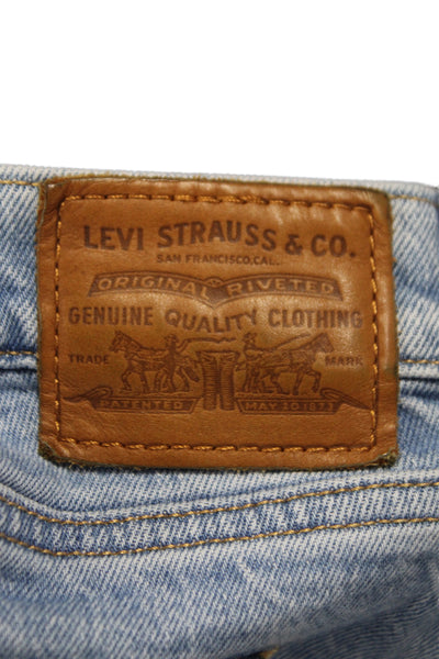 Levis Women Straight Jeans Blue High Rise 26 Inseam Size 33