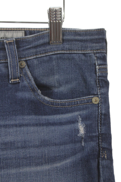 AG Adriano Goldschmied Women Ankle Jeans Blue Mid Rise 25 Inseam Size 32