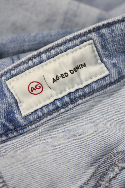 AG Adriano Goldschmied Women Wide Leg Jeans Blue High Rise Size 31