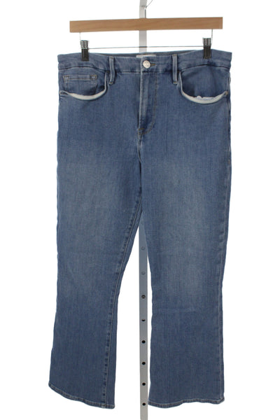 Frame Mens Bootcut Jeans Blue Mid Rise Cotton Blend Size 32