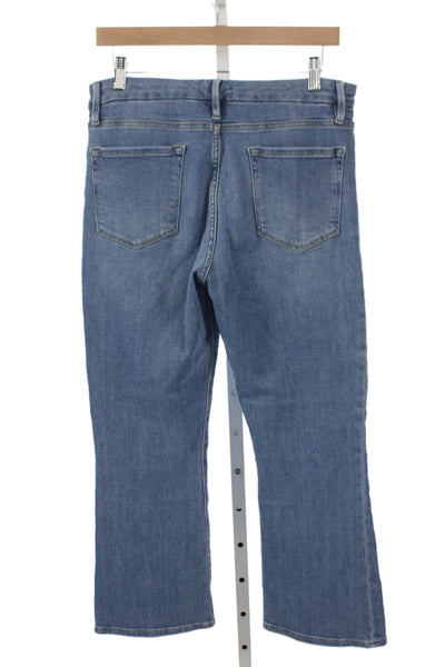 Frame Mens Bootcut Jeans Blue Mid Rise Cotton Blend Size 32
