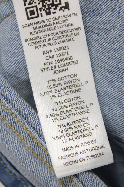 Frame Mens Bootcut Jeans Blue Mid Rise Cotton Blend Size 32