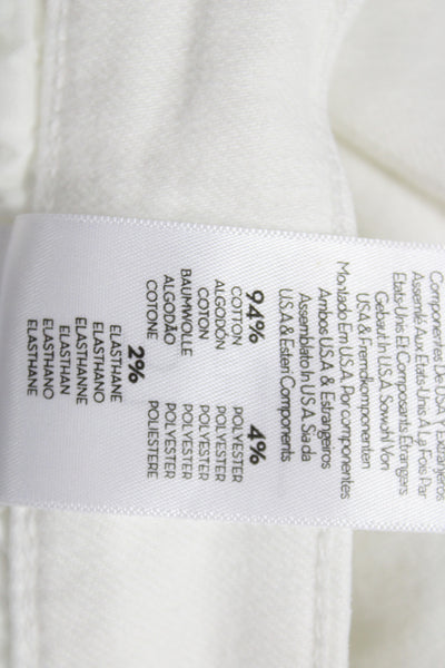 Mother Women Flared Jeans White Mid Rise Button Fly 30 Inseam Size 31