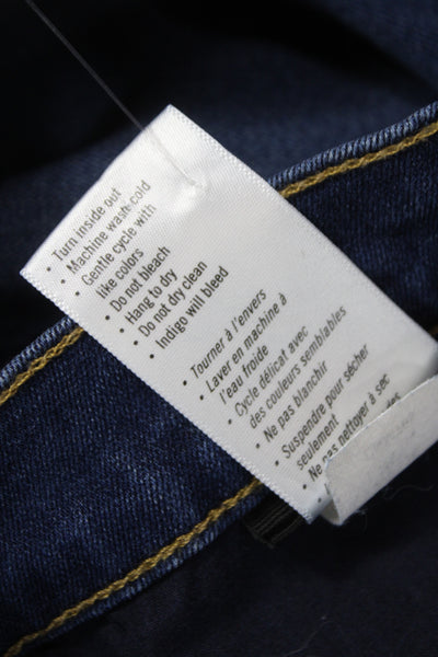Paige Mens Straight Blue Jeans Button Mid Rise Cotton Blend Size 32