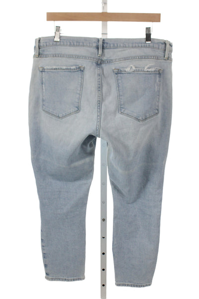 Frame Womens Skinny Distressed Blue Jeans Size 31