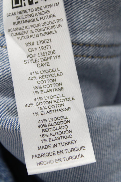 Frame Womens Flared Jeans Blue Mid Rise Cotton Blend Button Fly Size 32