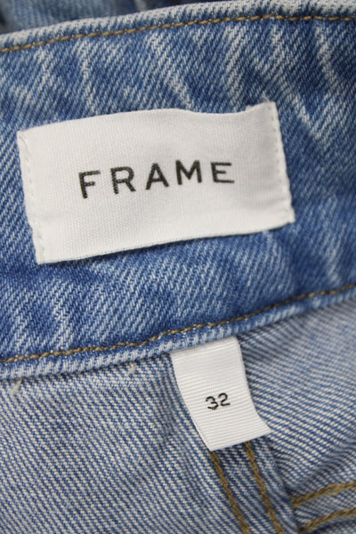 Frame Womens Flared Jeans Blue Mid Rise Cotton Blend Button Fly Size 32