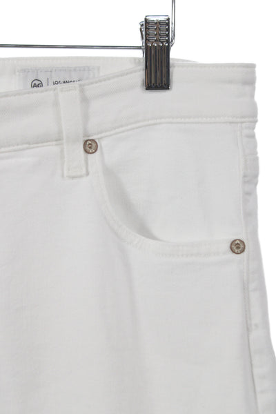 AG Adriano Goldschmied Womens Wide Leg High Rise White Jeans Size 32