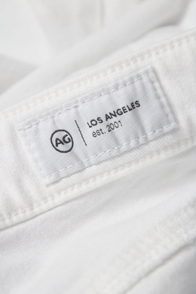 AG Adriano Goldschmied Womens Wide Leg High Rise White Jeans Size 32