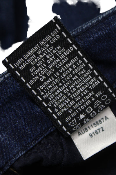 7 For All Mankind Womens Blue Skinny Jeans Mid Rise Cotton Blend Size 31