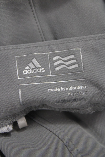 Adidas Women Capri Pants Gray Polyester Pull-On Golf Size L