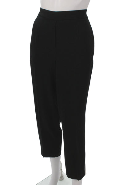 Babaton Women Ankle Black Triacetate Pull On Pants Size 12
