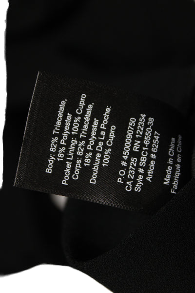Babaton Women Ankle Black Triacetate Pull On Pants Size 12