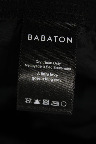 Babaton Women Ankle Black Triacetate Pull On Pants Size 12