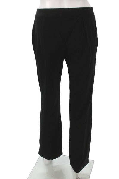 Eileen Fisher Women Black Viscose Dress Pants Pull On Size XS