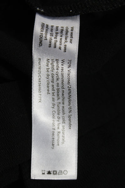 Eileen Fisher Women Black Viscose Dress Pants Pull On Size XS