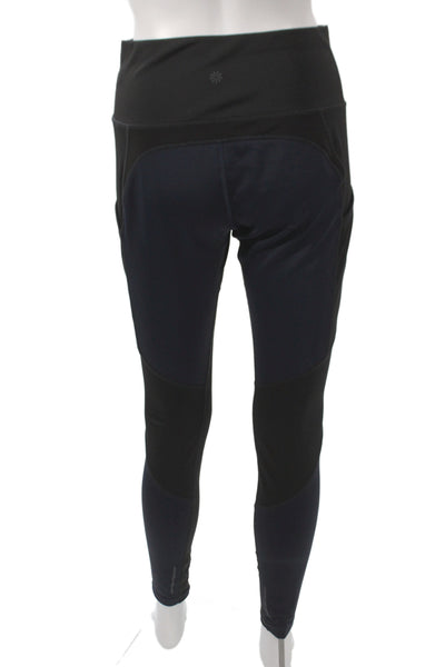 Athleta Women Black Colorblock Compression Leggings Size S