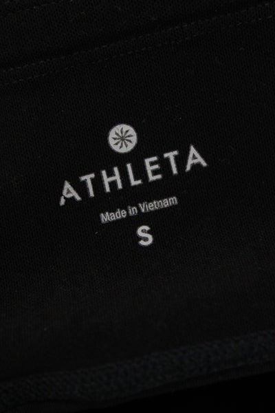 Athleta Women Black Colorblock Compression Leggings Size S