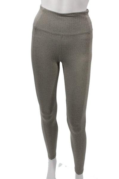 Athleta Women Herringbone Gray Ankle Leggings Polyester Sports Fall Size XS