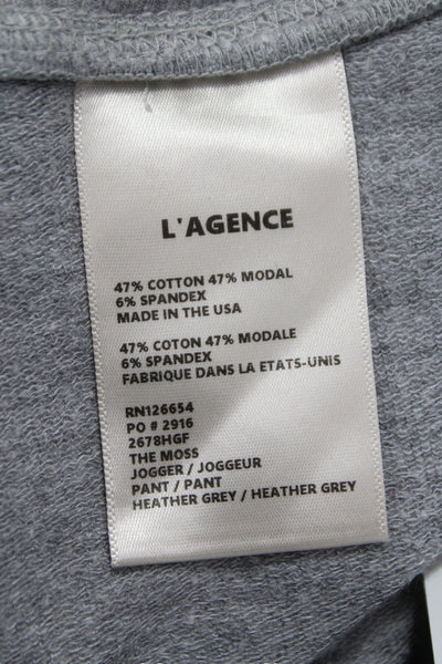 L Agence Women Gray Cotton Joggers Size S